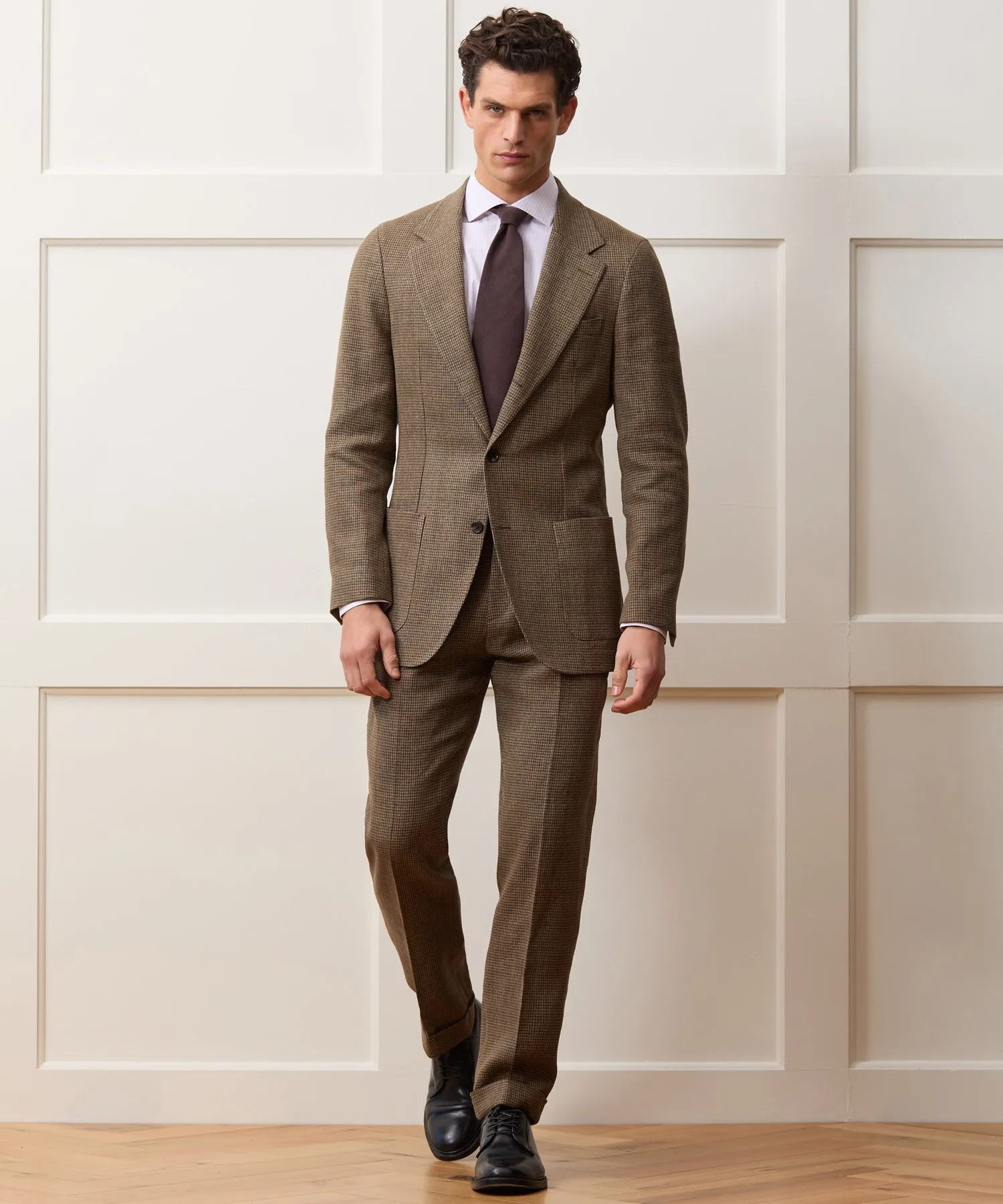 Italian Linen Houndstooth Madison Suit sold by Todd Snyder