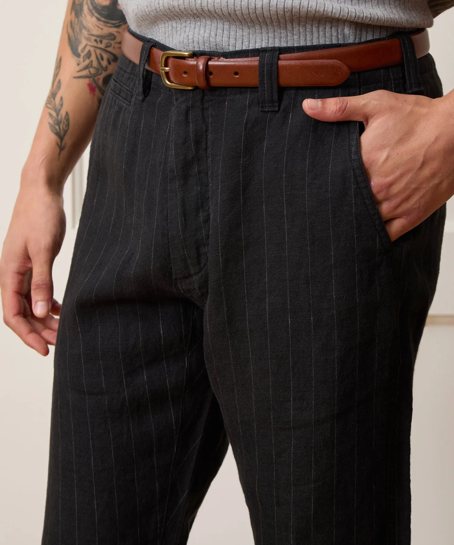 Straight Fit Linen Favorite Pant sold by Todd Snyder product image thumbnail 4