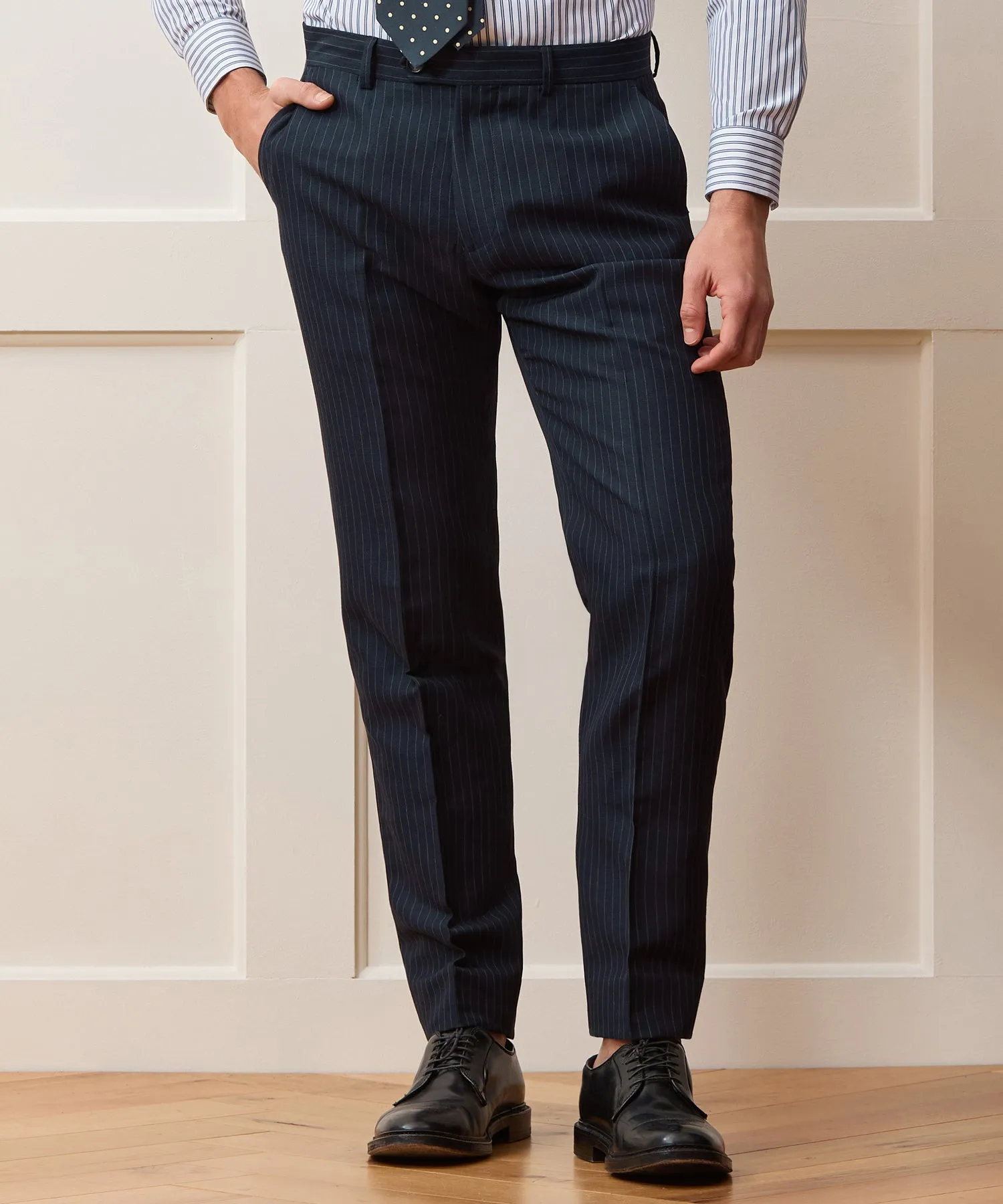 Italian Cotton-Linen Pinstripe Sutton Trouser sold by Todd Snyder product image thumbnail 2