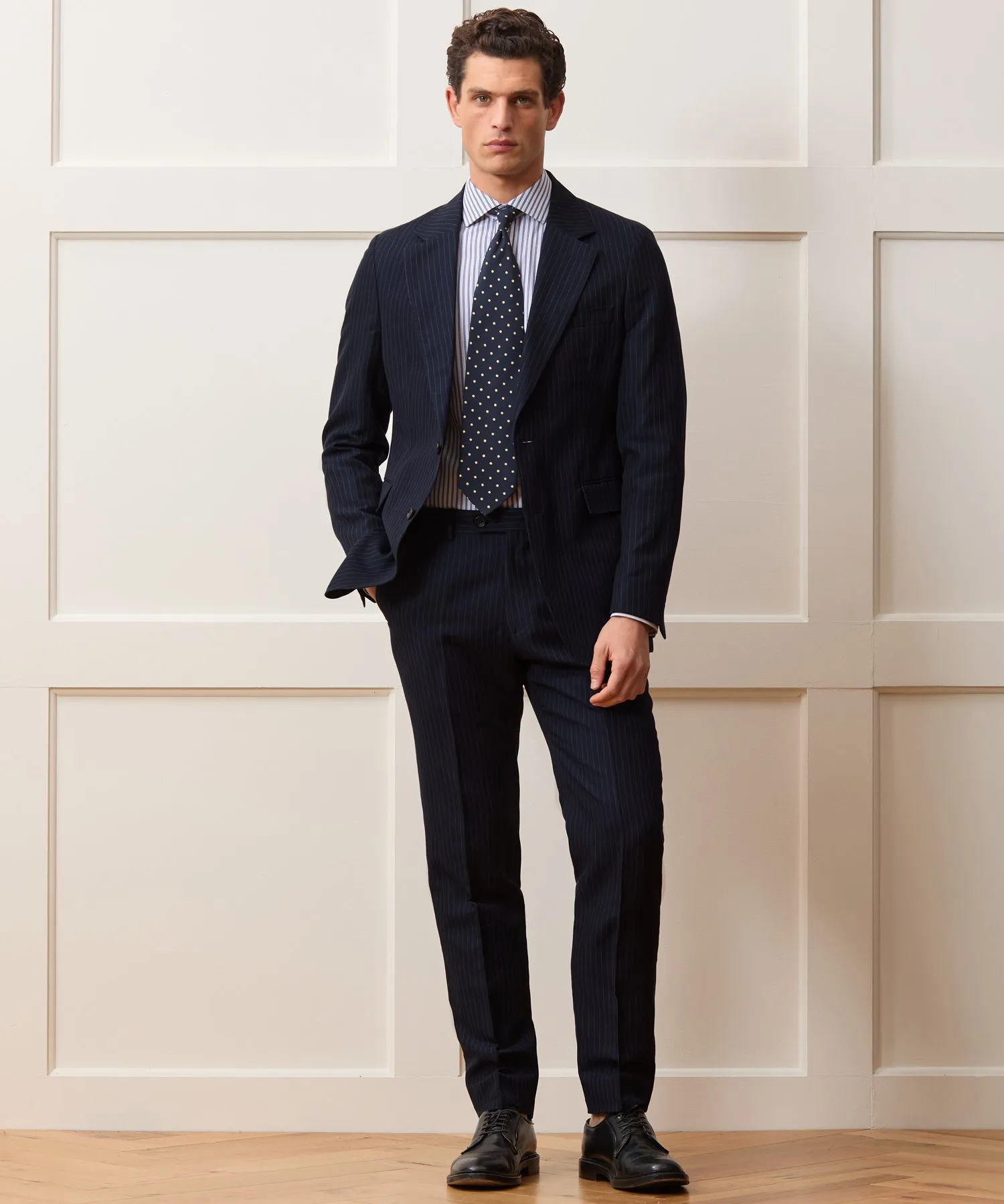 Italian Cotton-Linen Pinstripe Sutton Jacket sold by Todd Snyder product image thumbnail 3