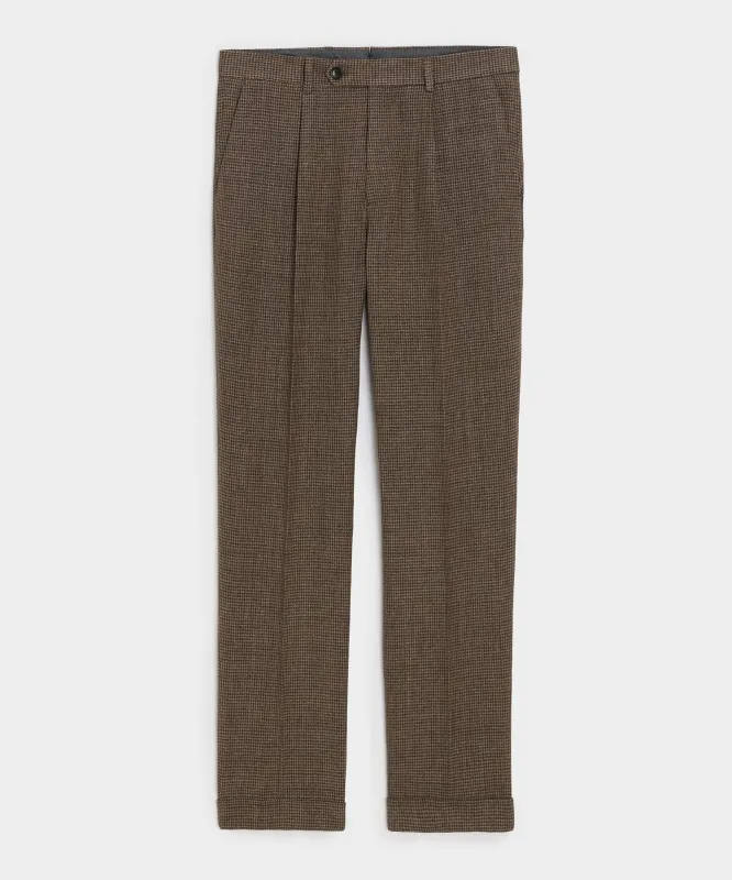 Italian Linen Houndstooth Madison Trouser sold by Todd Snyder