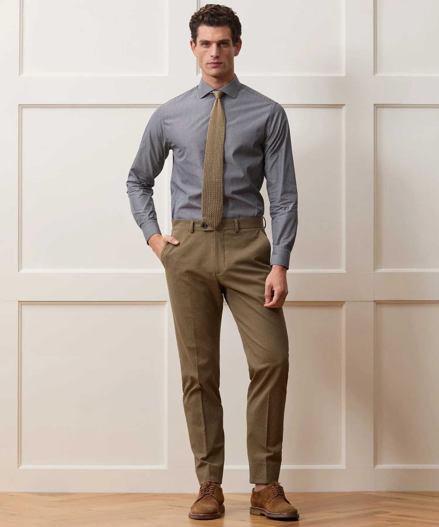 Italian Seersucker Sutton Trouser sold by Todd Snyder product image thumbnail 3