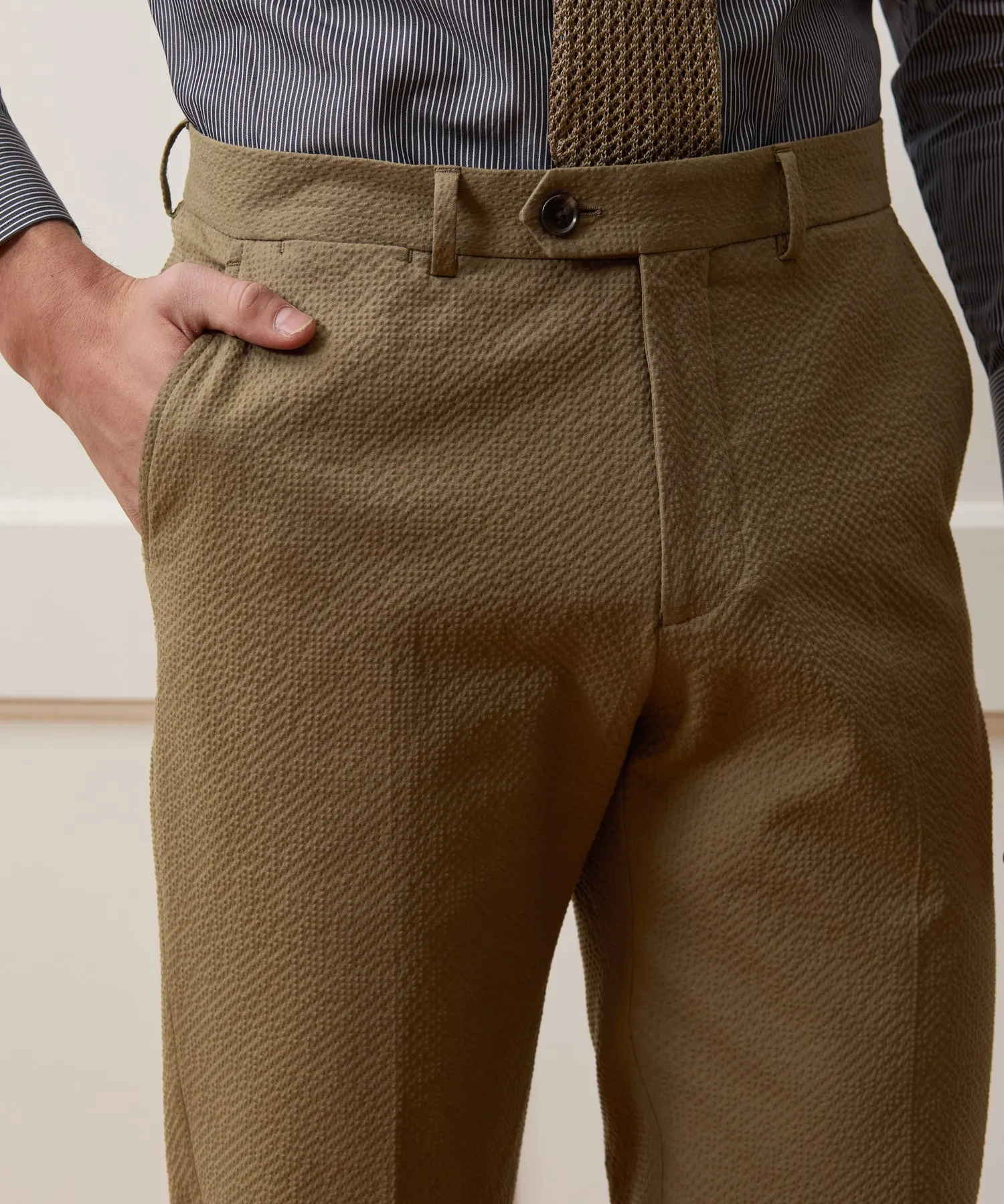 Italian Seersucker Sutton Trouser sold by Todd Snyder product image thumbnail 5
