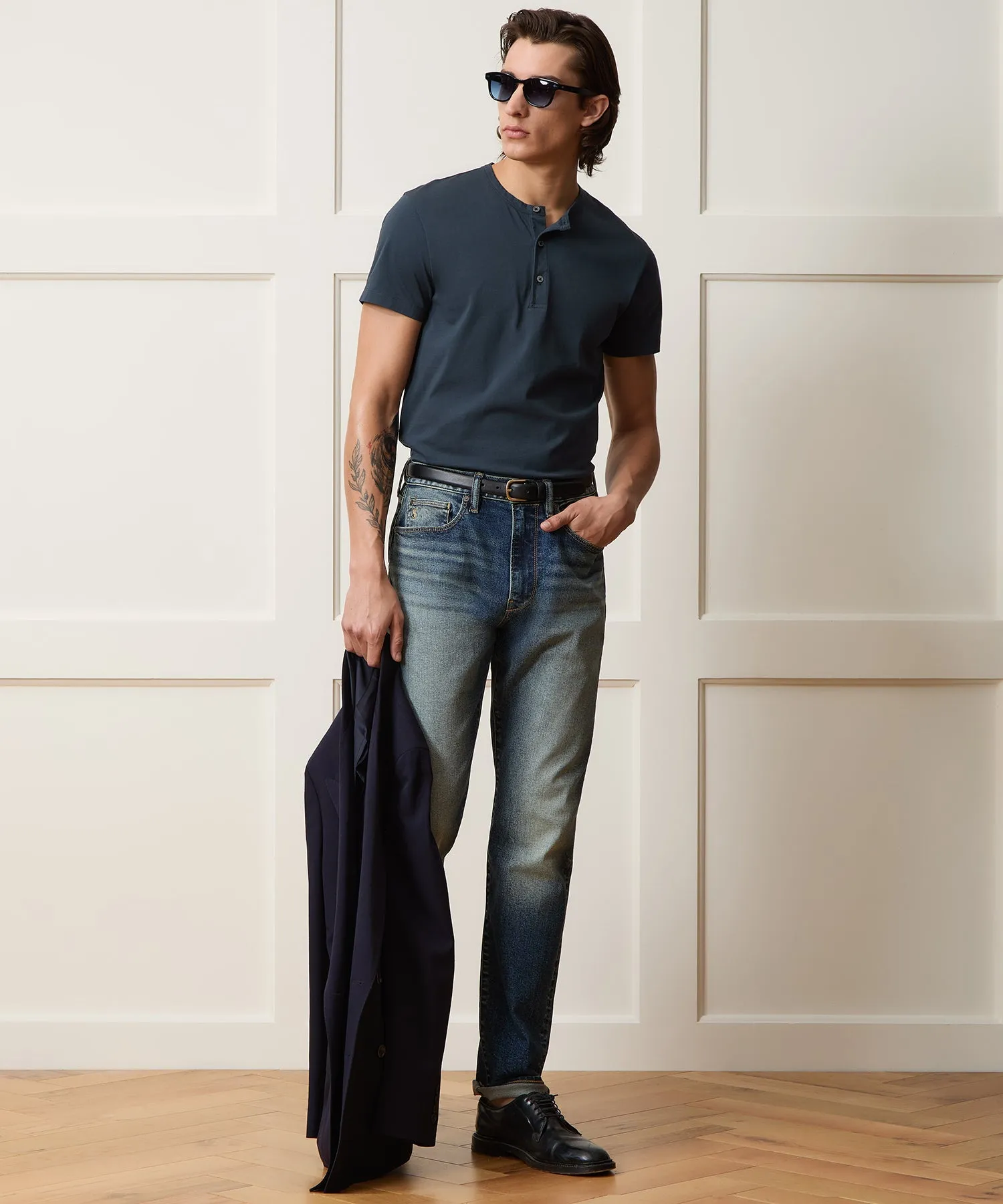Portuguese Cotton Henley sold by Todd Snyder product image thumbnail 3