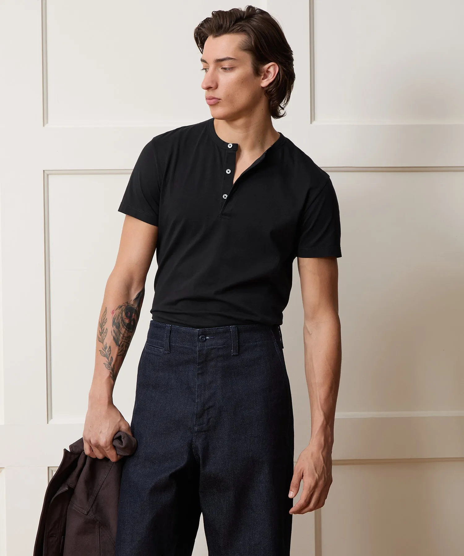 Portuguese Cotton Henley sold by Todd Snyder product image thumbnail 2