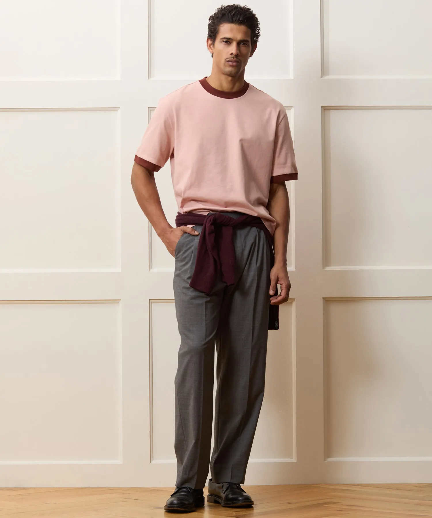 Cropped Portuguese Jersey Ringer Tee sold by Todd Snyder product image thumbnail 3