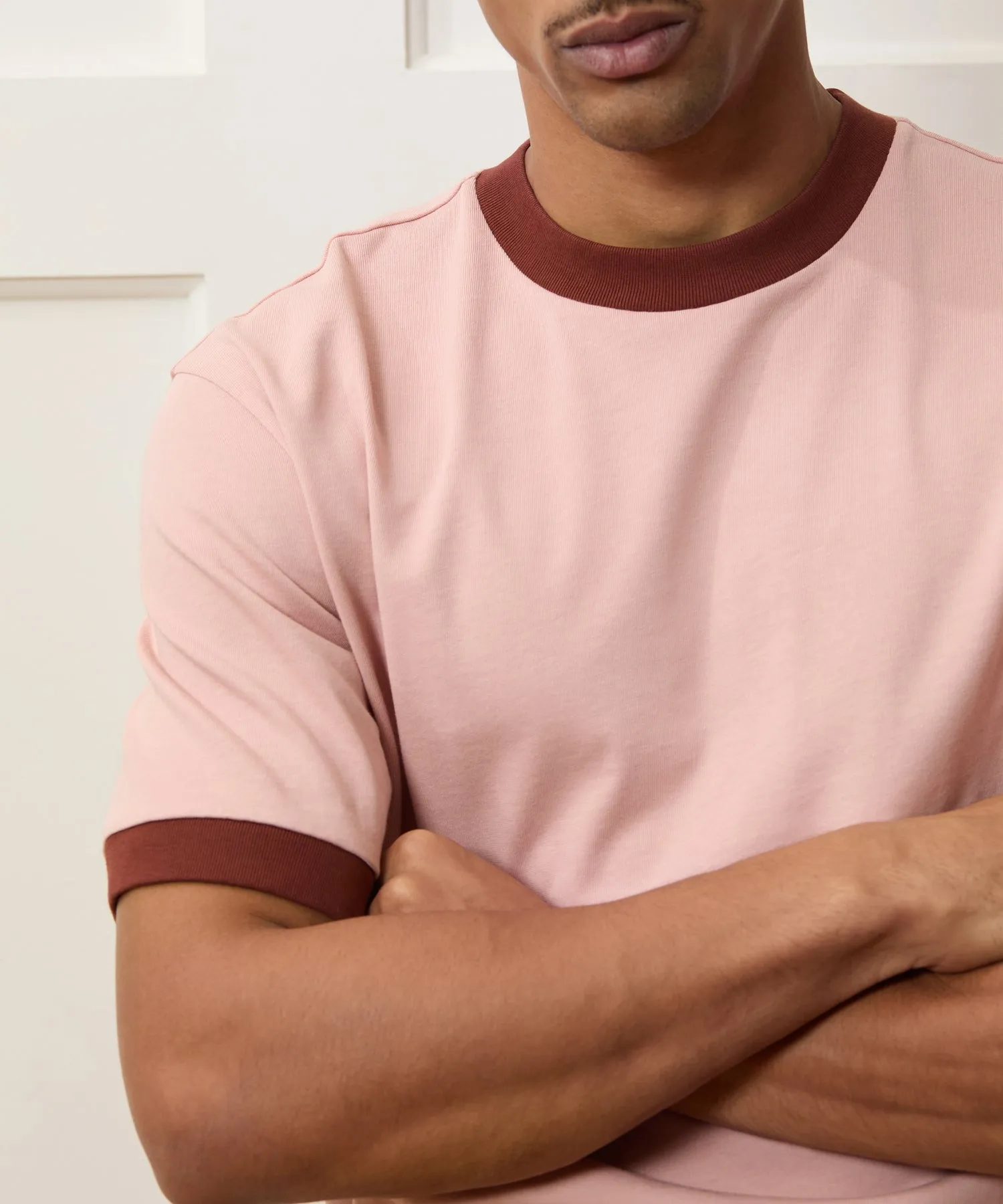 Cropped Portuguese Jersey Ringer Tee sold by Todd Snyder product image thumbnail 4