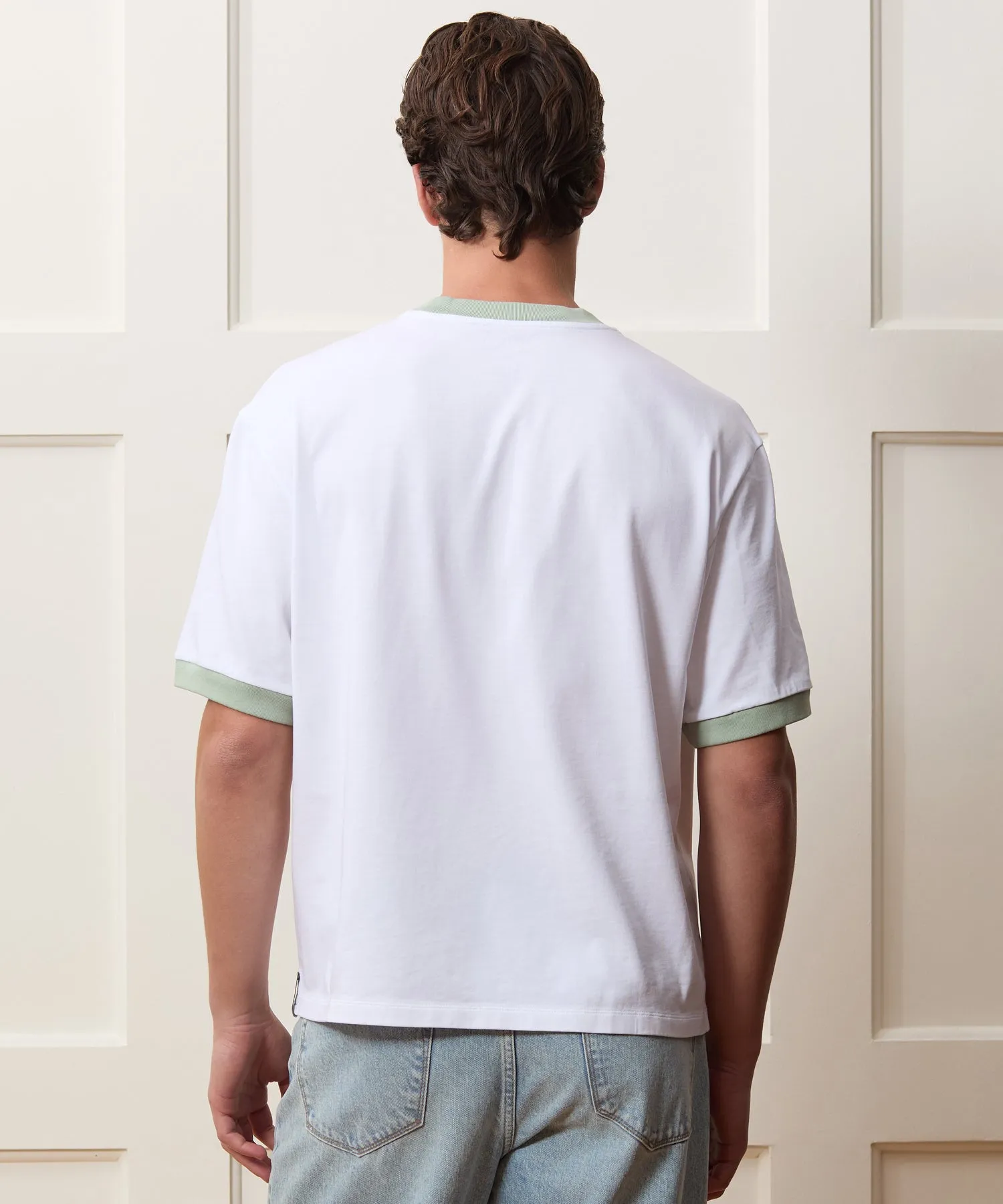 Cropped Portuguese Jersey Ringer Tee sold by Todd Snyder product image thumbnail 5