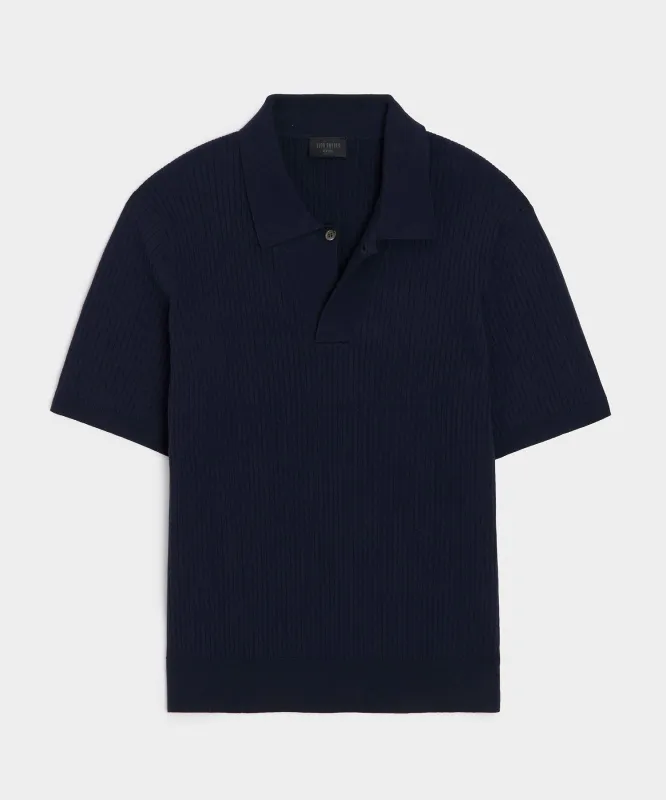 Cotton-Cashmere Sweater Polo sold by Todd Snyder