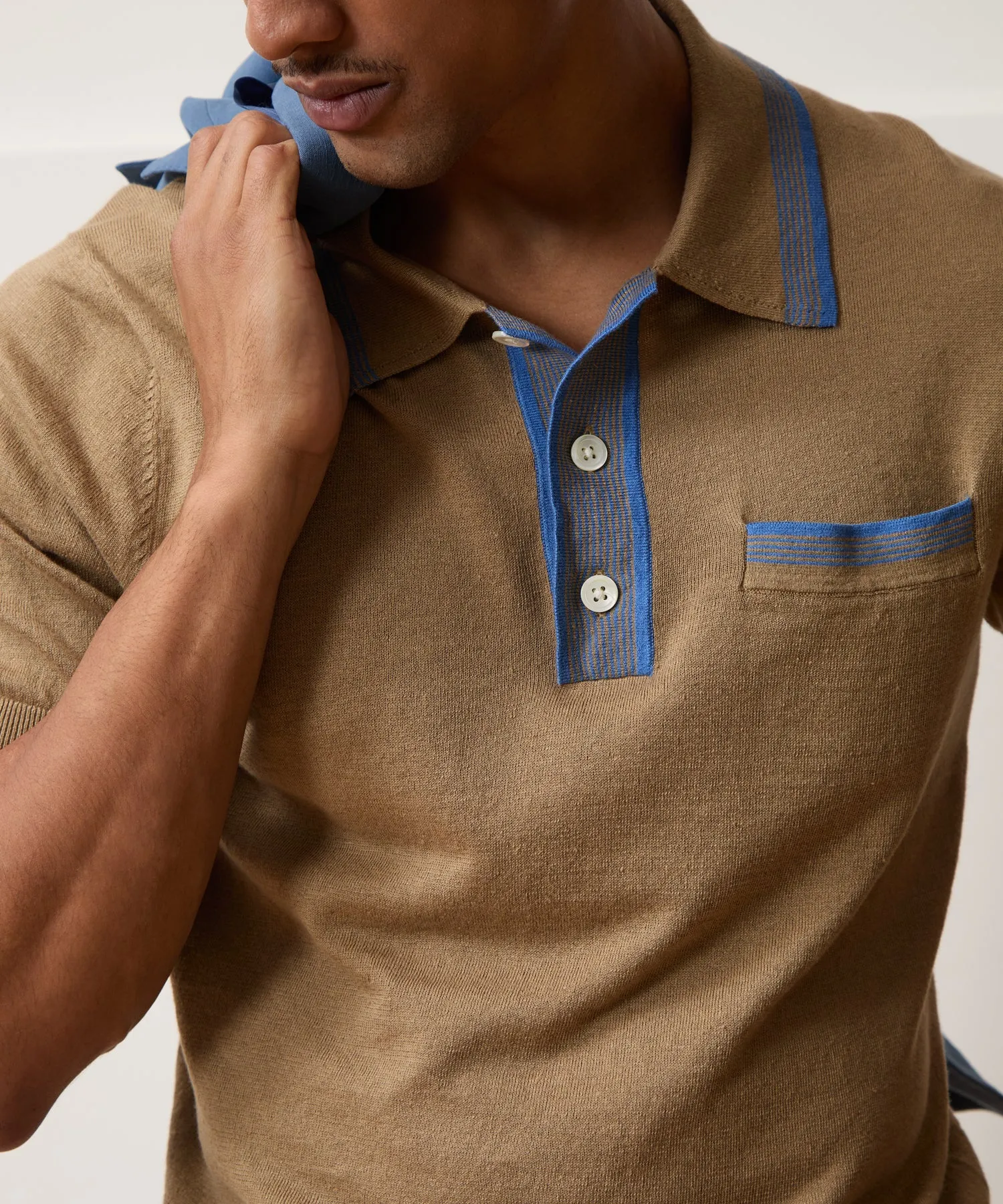 Mojave Sweater Polo sold by Todd Snyder product image thumbnail 3