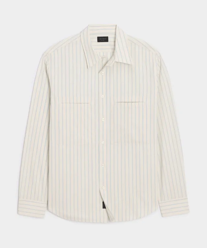 Welt Pocket Poplin Big Shirt sold by Todd Snyder