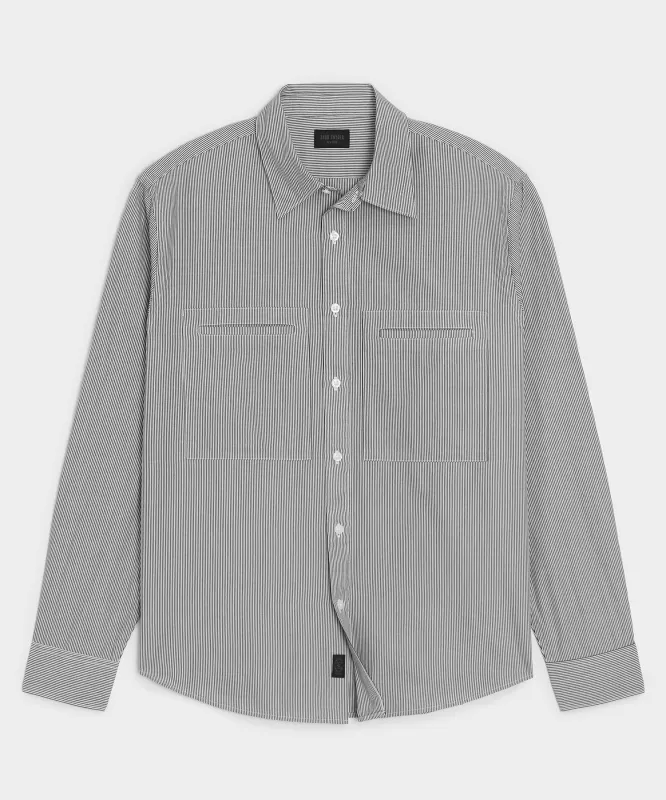 Welt Pocket Poplin Big Shirt sold by Todd Snyder