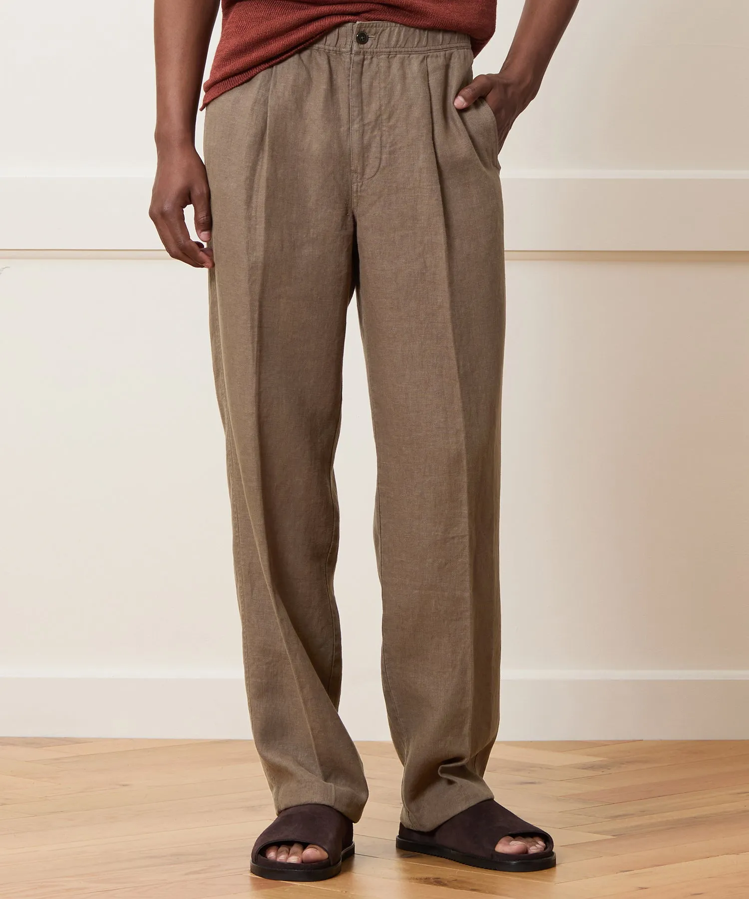 Relaxed Linen Leisure Pant sold by Todd Snyder product image thumbnail 2