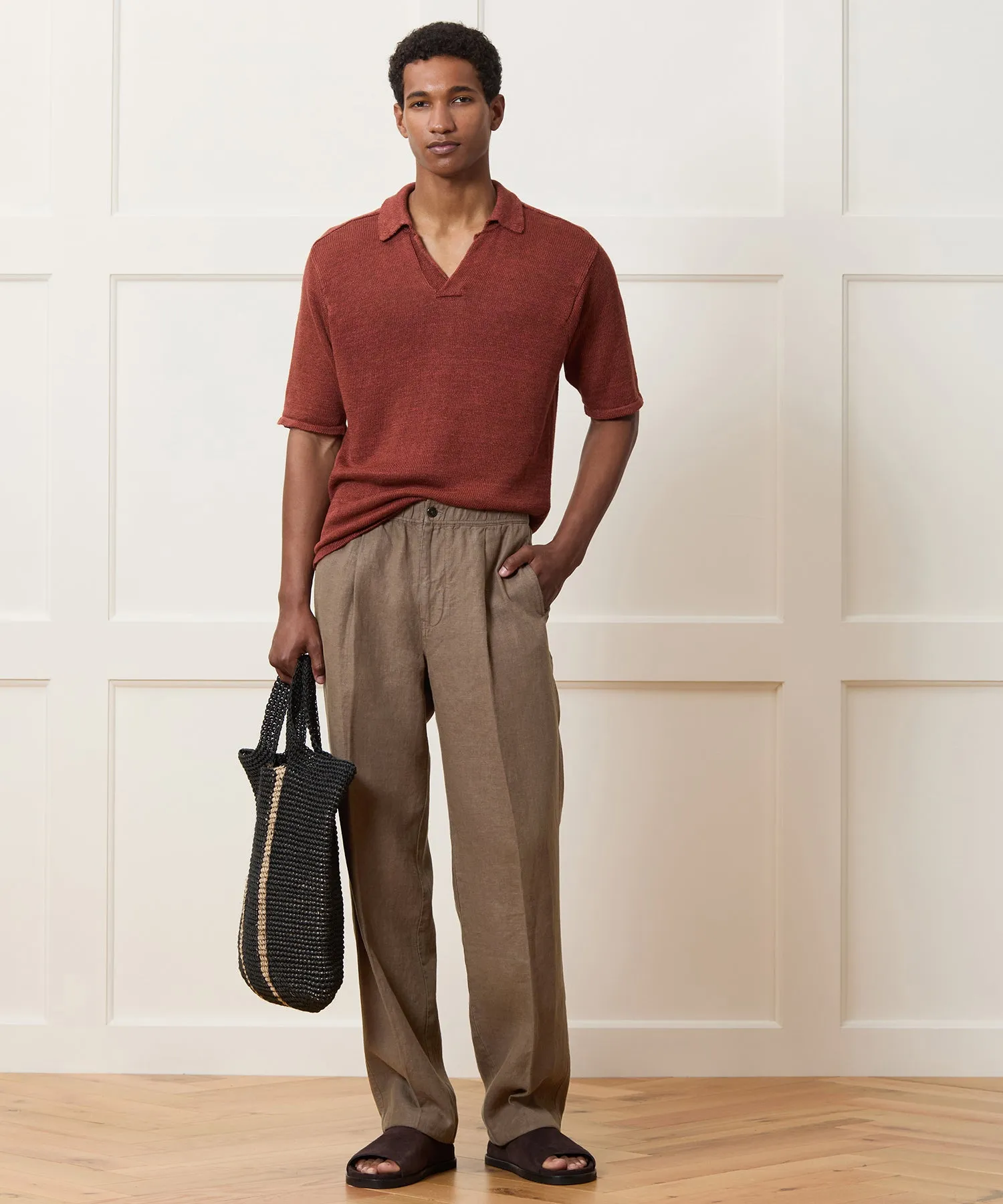 Relaxed Linen Leisure Pant sold by Todd Snyder product image thumbnail 4