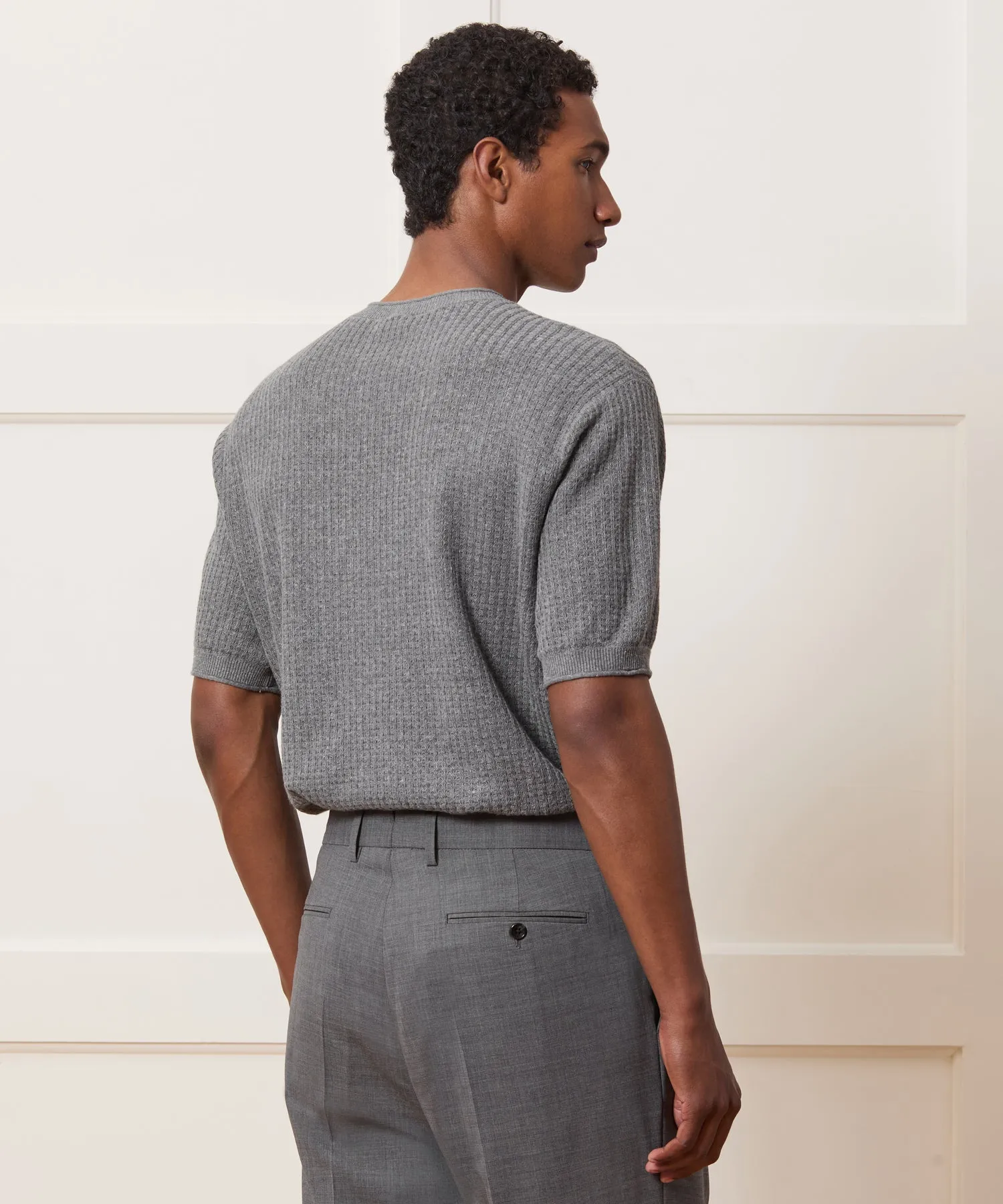 Linen Waffle Tee sold by Todd Snyder product image thumbnail 5