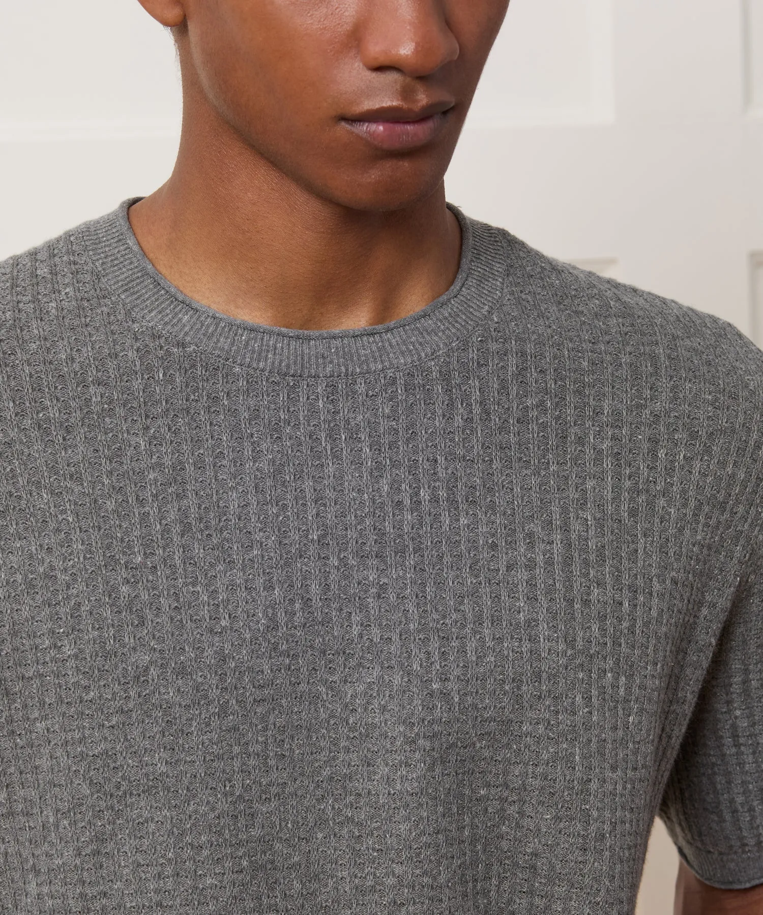 Linen Waffle Tee sold by Todd Snyder product image thumbnail 4