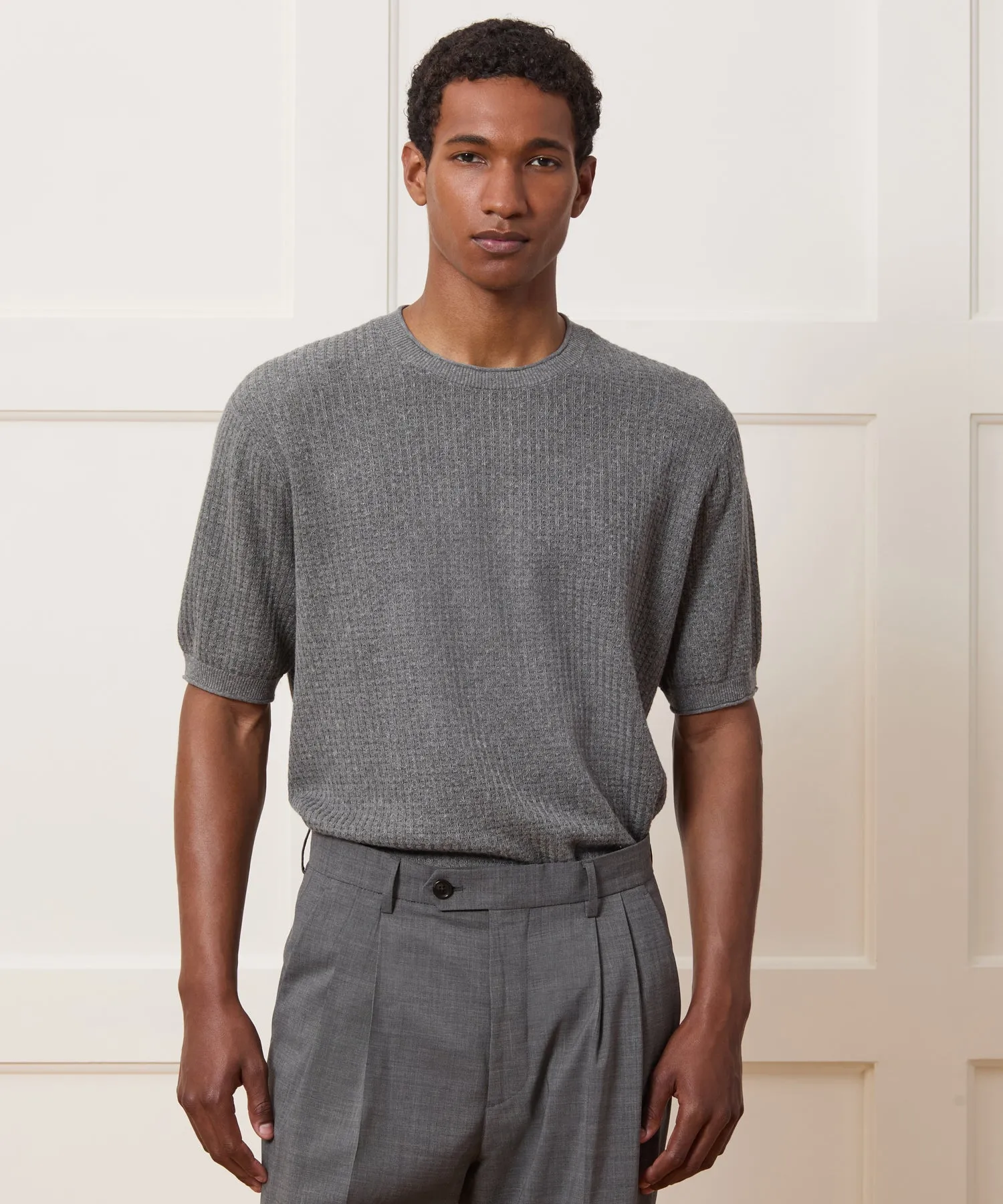 Linen Waffle Tee sold by Todd Snyder product image thumbnail 2