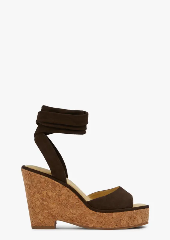 Honey Espresso Suede Wedges sold by Tony Bianco