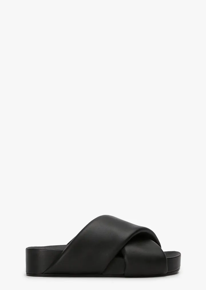 Gem Black Nappa Sandals sold by Tony Bianco