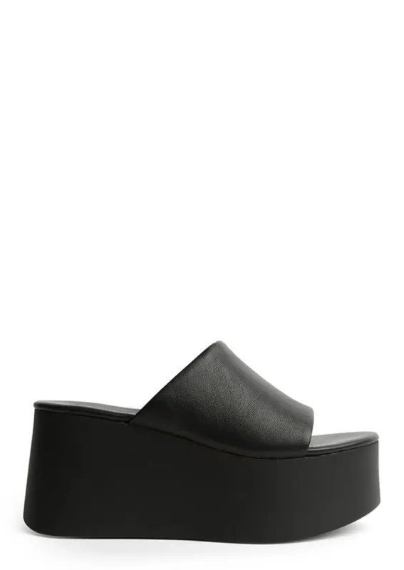 Tegan Black Sheep Nappa Wedges sold by Tony Bianco