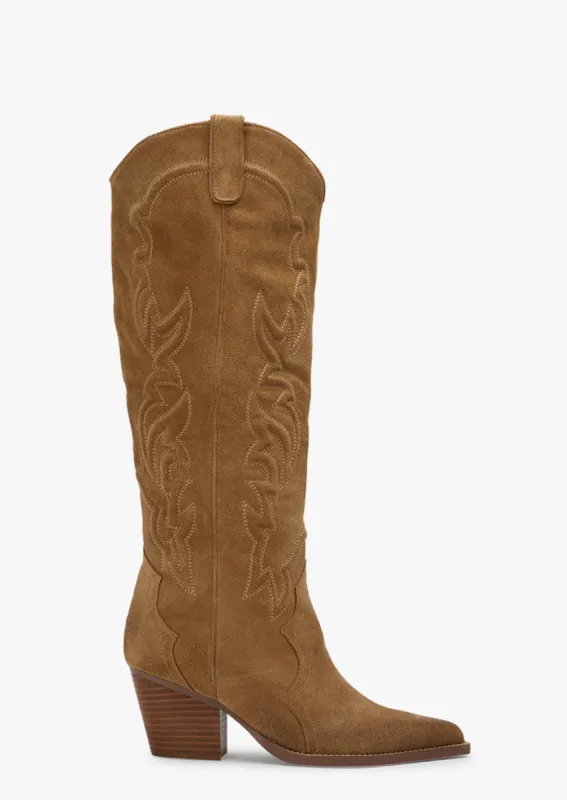Petra Storm Cameo Suede Calf Boots made by Tony Bianco