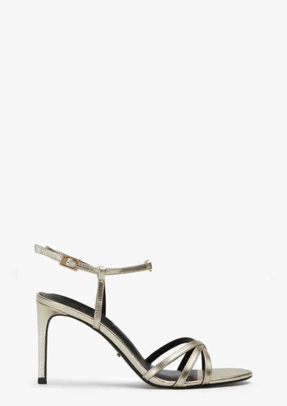 Martina Gold Lizard Heels sold by Tony Bianco