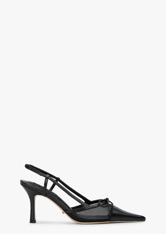 Suzie Black Nylon/Black sold by Tony Bianco