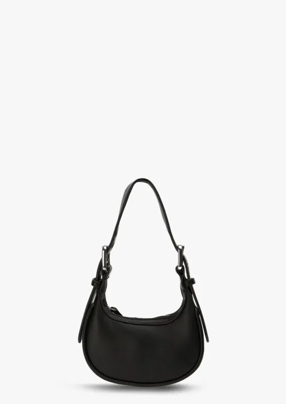 Deva Black Leather Shoulder Bag sold by Tony Bianco