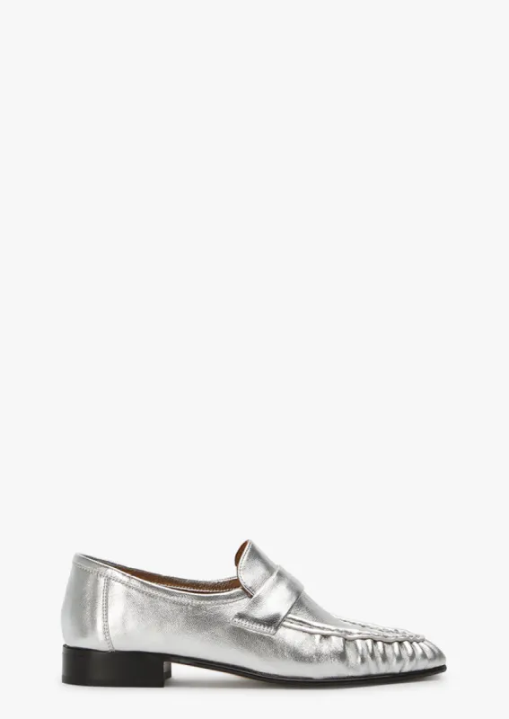 Gatsby Silver Shimmer Flats sold by Tony Bianco