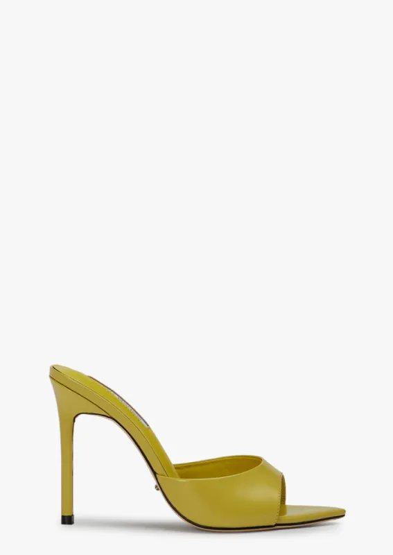 Malibu Mustard Hi Shine Heels sold by Tony Bianco