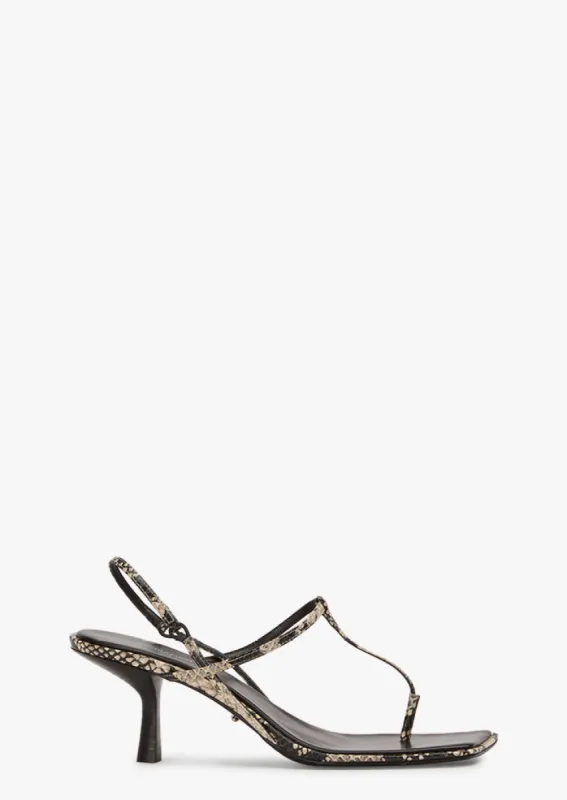 Renee Ecru Snake Heels sold by Tony Bianco