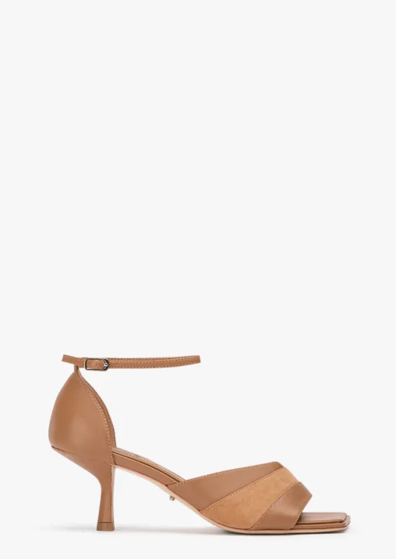 Riviera Tan Nappa/Butterscotch Suede sold by Tony Bianco