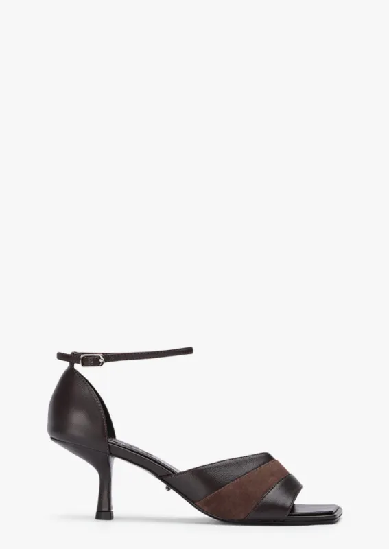 Riviera Chocolate Nappa/Espresso Suede sold by Tony Bianco