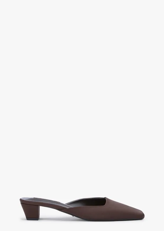 Harriet Choc Satin sold by Tony Bianco