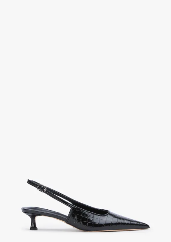 Crush Black Croc sold by Tony Bianco