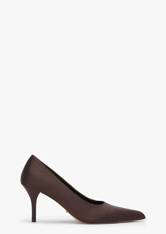 Chloe Choc Satin sold by Tony Bianco