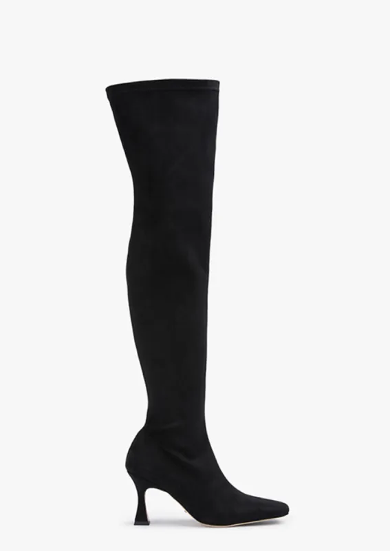 Fancy Black Stretch Suede sold by Tony Bianco