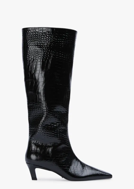 Evysa Black Croc sold by Tony Bianco