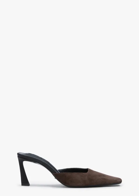 Jasmin Espresso Suede sold by Tony Bianco