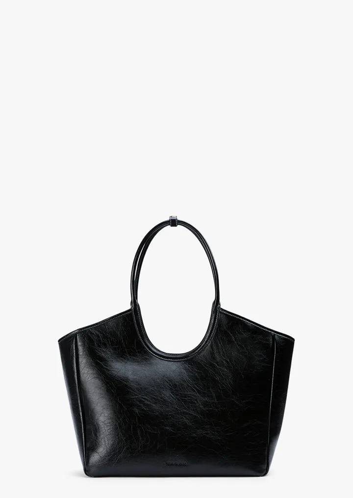 Katie Black Crinkle sold by Tony Bianco