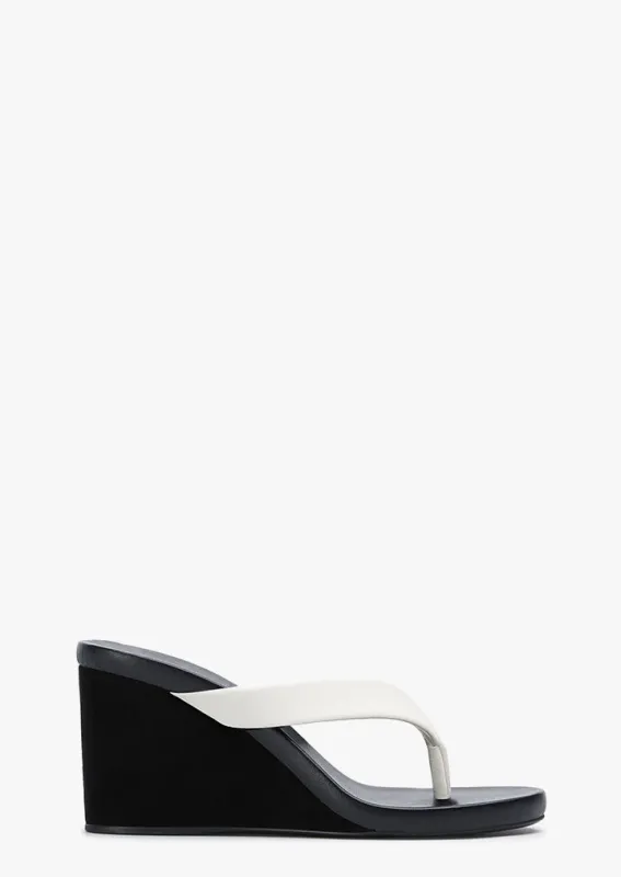 Avanti Milk Capretto/Black Suede sold by Tony Bianco