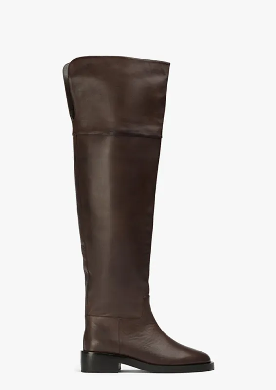 TONY BIANCO☆Avah ニーハイブーツ シンプル ヒール10.5cm Tony Bianco Avah Black Crinkle Patent Knee High Boots | Parallel
