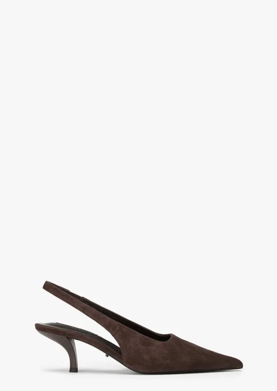 Jacki Espresso Suede sold by Tony Bianco