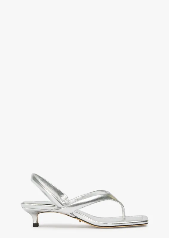 Tara Silver Nappa Metallic sold by Tony Bianco