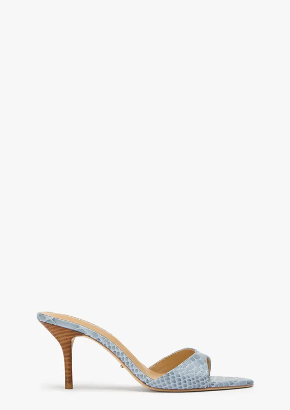 Hallie Denim Python sold by Tony Bianco