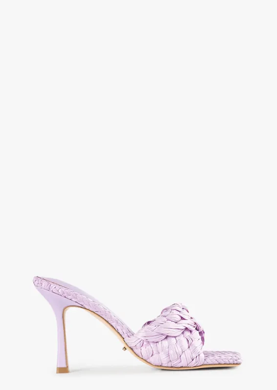 Lourdes Lilac Raffia Heels sold by Tony Bianco