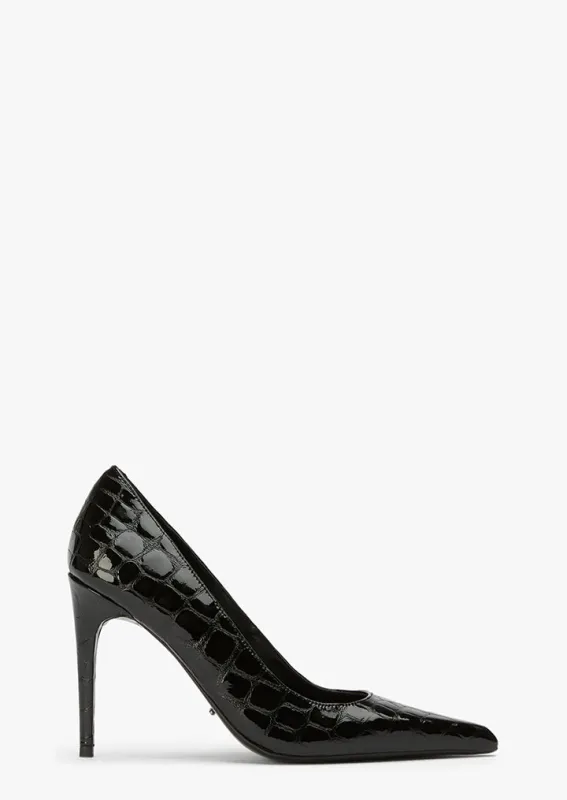 Cassidy Black Croc Patent made by Tony Bianco