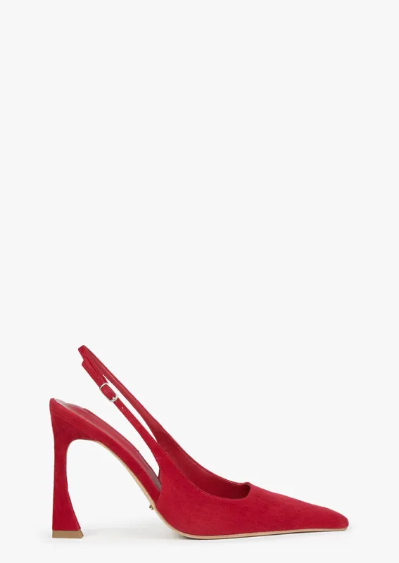 Sassy Scarlet Suede sold by Tony Bianco