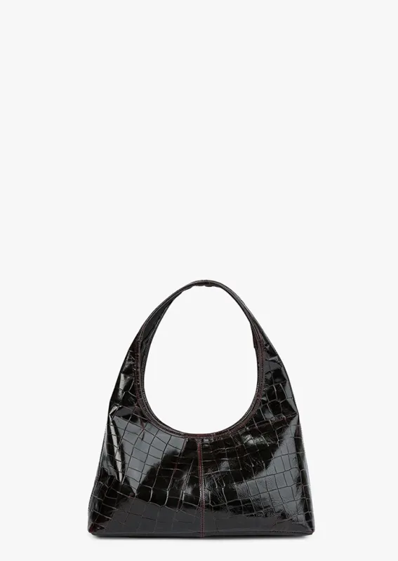 Lula Burgundy Croc Shine sold by Tony Bianco