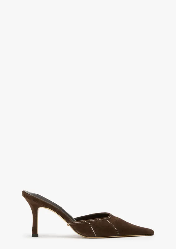 Sophie Espresso Suede sold by Tony Bianco